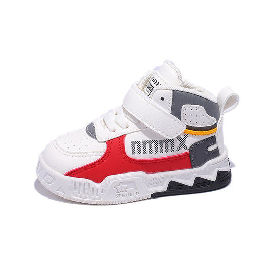 2024 Spring and Autumn Children's Leather Basketball Shoes High Top Sneakers DSX-144