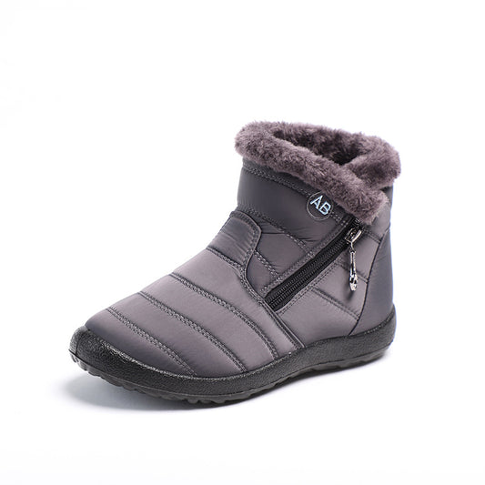 Warm plus velvet cold-proof velvet high-top cotton shoes waterproof warm snow boots UUG-243