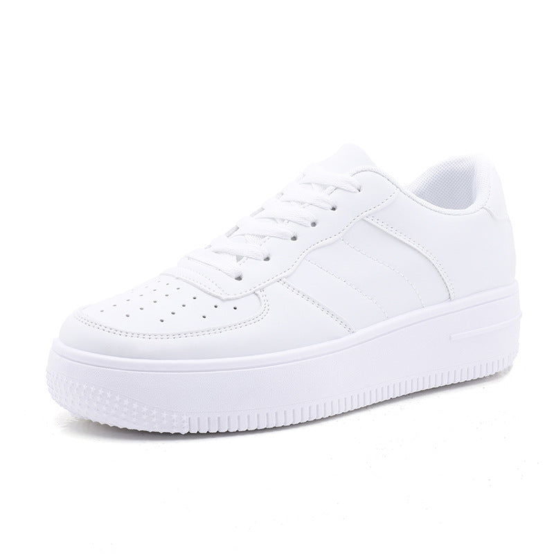 2024 Spring New White Shoes Women's Thick-soled Air Force Student Street Shot Casual Shoes LNG-27