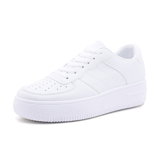 2024 Spring New White Shoes Women's Thick-soled Air Force Student Street Shot Casual Shoes LNG-27