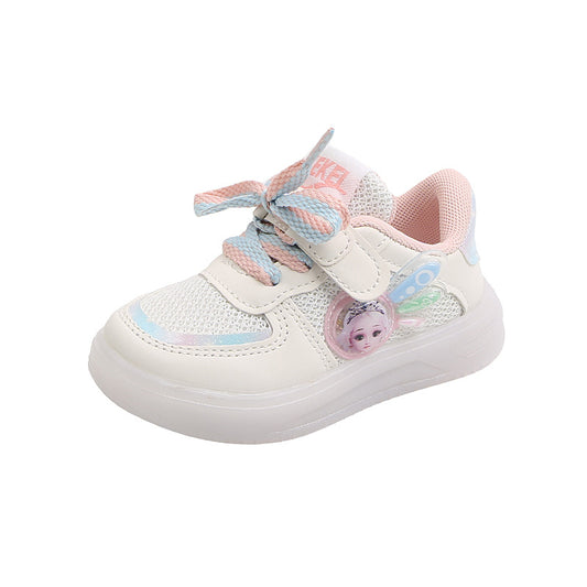 Children's shoes for girls 1-6 years old flashing shoes mesh shoes white shoes DSX-120